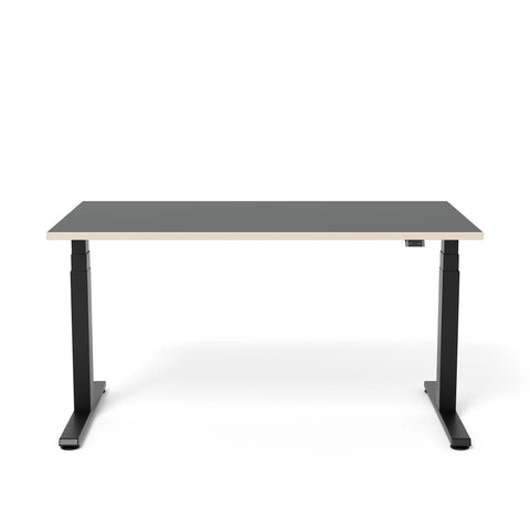 Steelcase xLeik Migration LTD Schreibtisch in Schwarz 140cm von vorne | 140 Schwarz