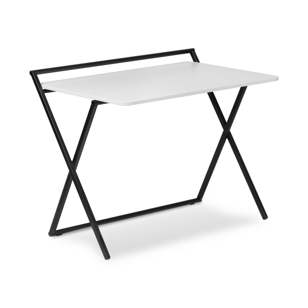 Bene Xpress Home-office Schreibtisch mit schwarzem Gestell und weißer Tischplatte