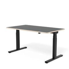 Steelcase xLeik Migration LTD Schreibtisch in Schwarz 140cm von vorne rechts | 140 Schwarz