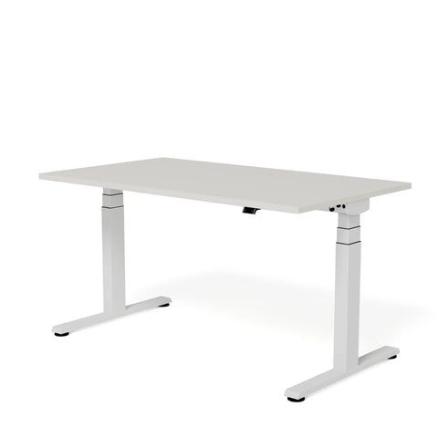 Steelcase xLeik Migration LTD Schreibtisch in Weiß 140cm von vorne rechts | 140 Weiß