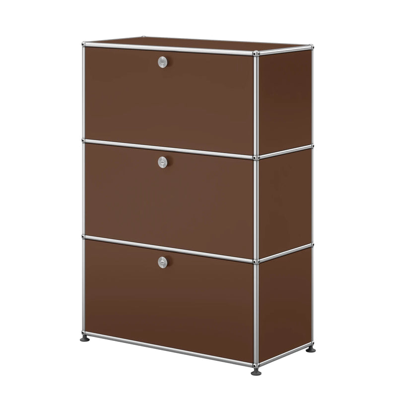 USM Haller Highboard M mit drei Klapptüren in Braun | Braun M