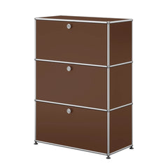 USM Haller Highboard M mit drei Klapptüren in Braun | Braun M