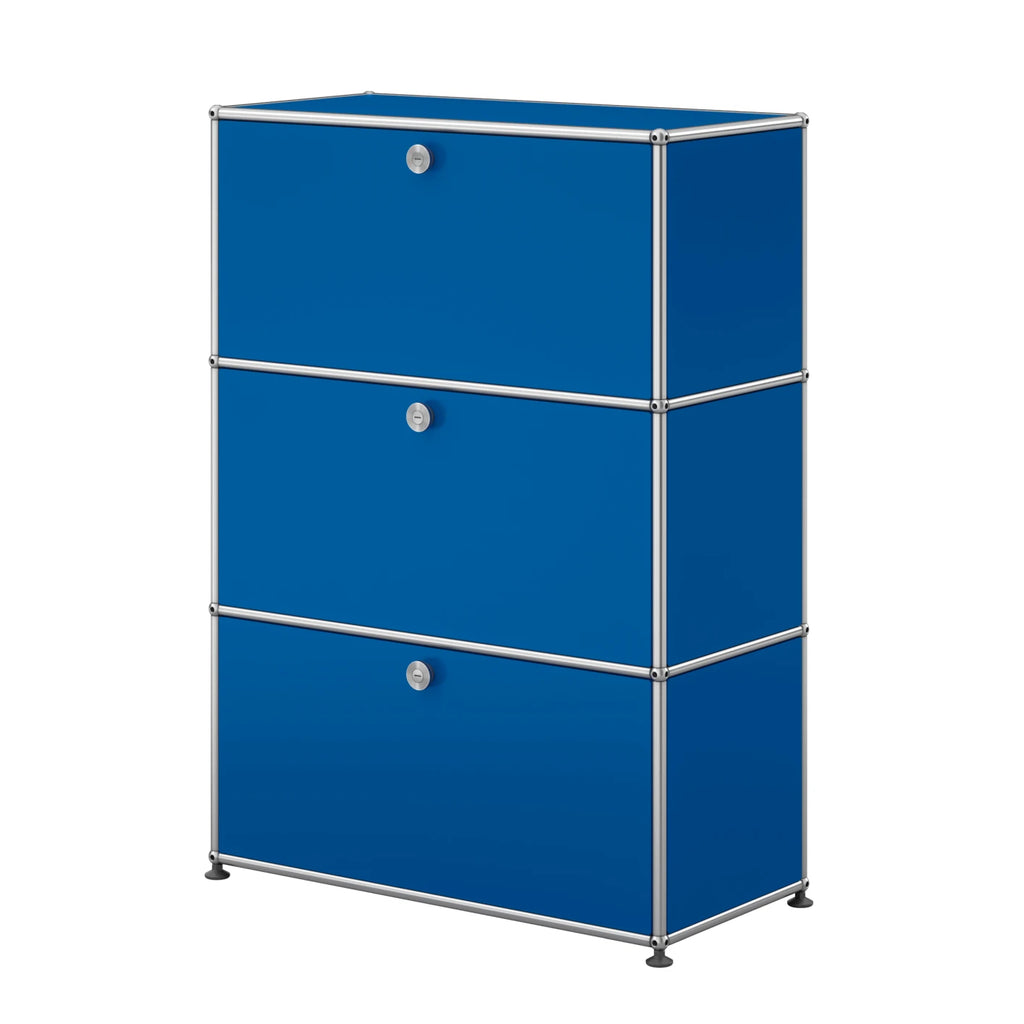 USM Haller Highboard M mit drei Klapptüren in Enzianblau