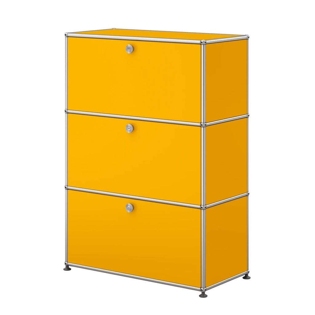 USM Haller Highboard M mit drei Klapptüren in Goldgelb