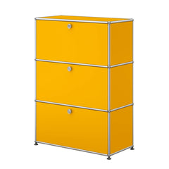 USM Haller Highboard M mit drei Klapptüren in Goldgelb | Gelb M