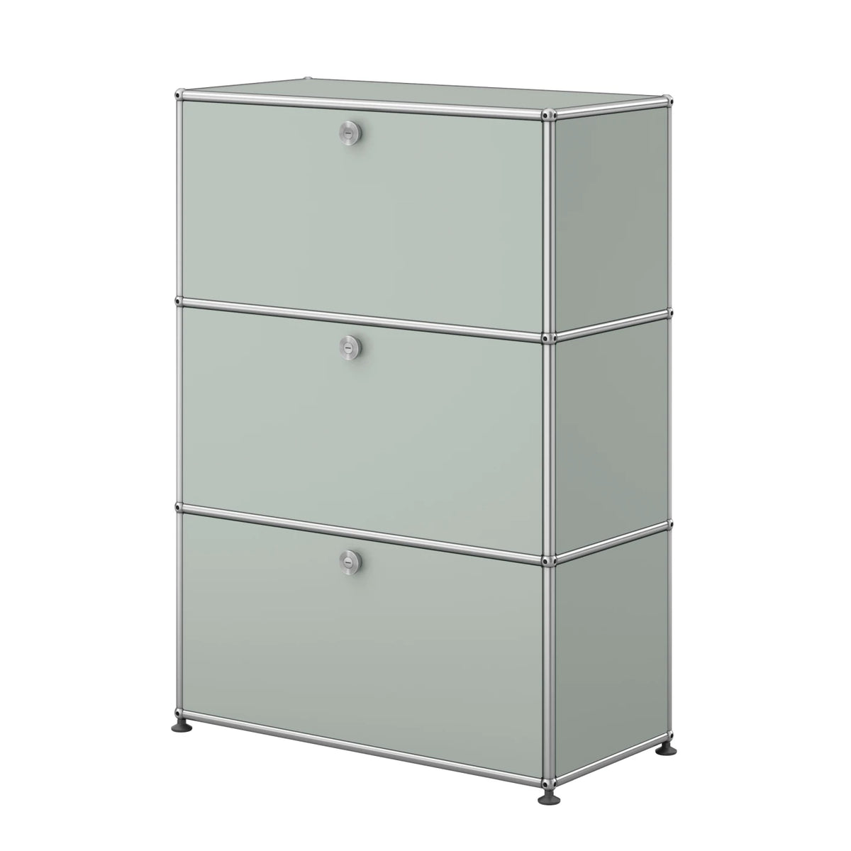 USM Haller Highboard M mit drei Klapptüren in Lichtgrau | Lichtgrau M