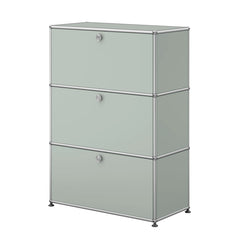 USM Haller Highboard M mit drei Klapptüren in Lichtgrau | Lichtgrau M