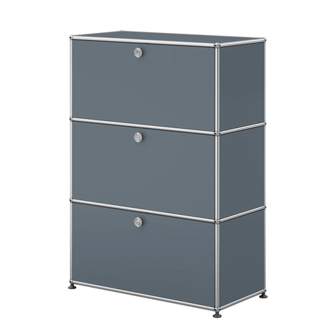 USM Haller Highboard M mit drei Klapptüren in Mittelgrau | Mittelgrau M