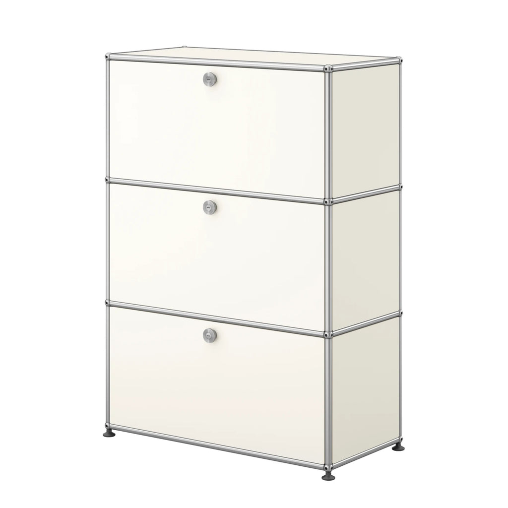 USM Haller Highboard M mit drei Klapptüren in Reinweiß