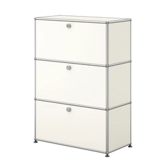 USM Haller Highboard M mit drei Klapptüren in Reinweiß | Weiß M