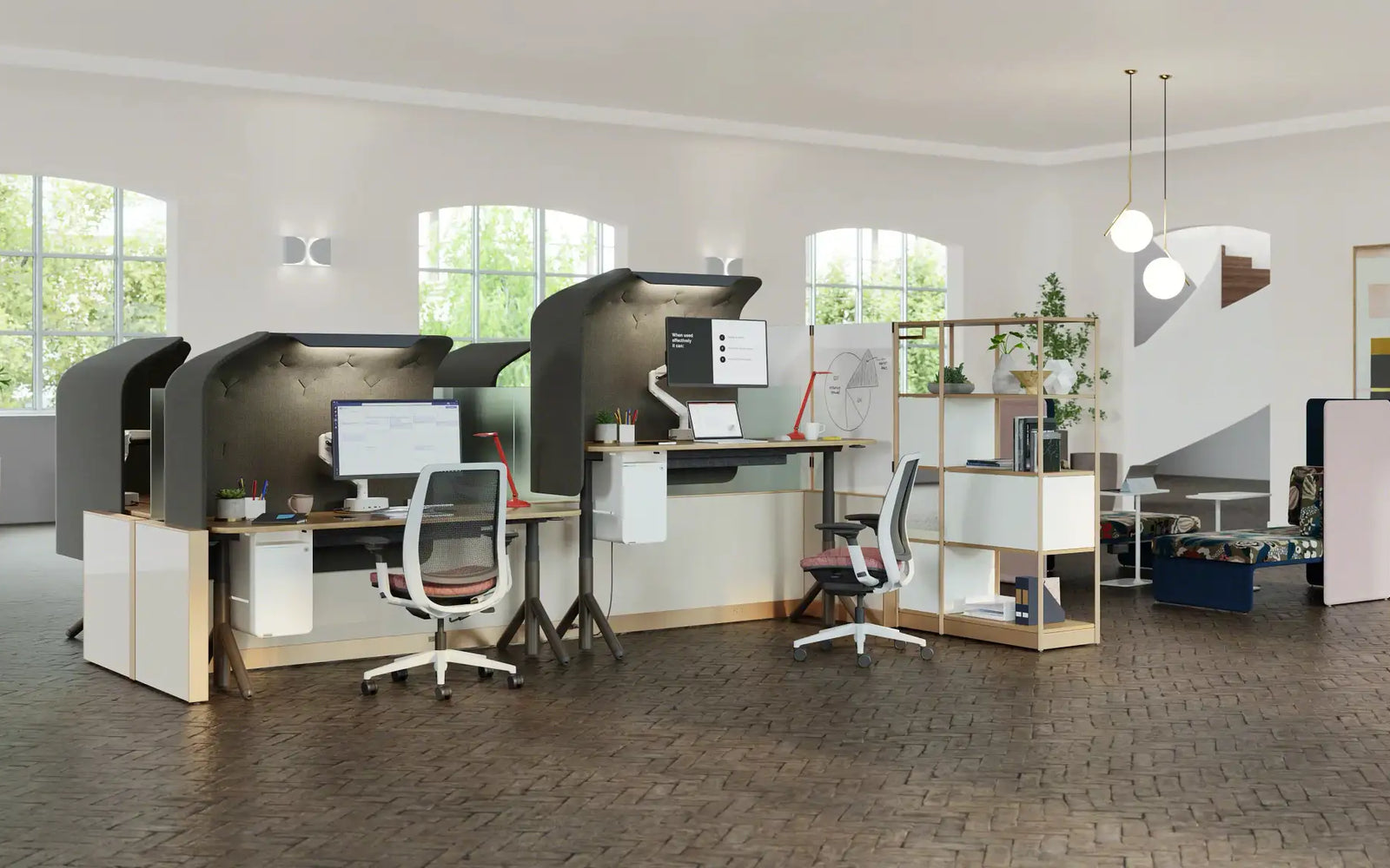 Steelcase Büro mit Steelcase Series 1 Bürostühlen