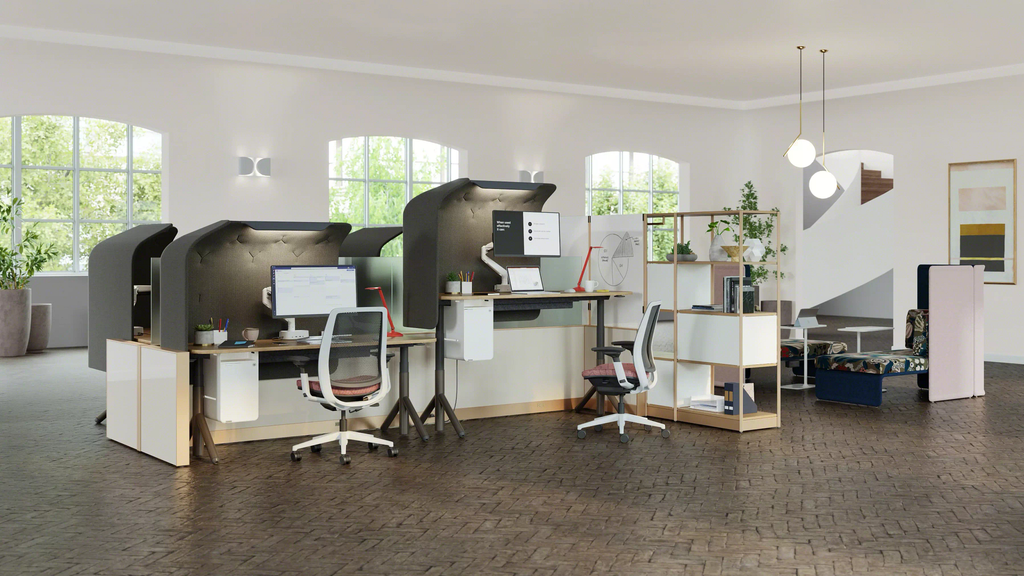 Steelcase Büro mit Steelcase Series 1 Bürostühlen