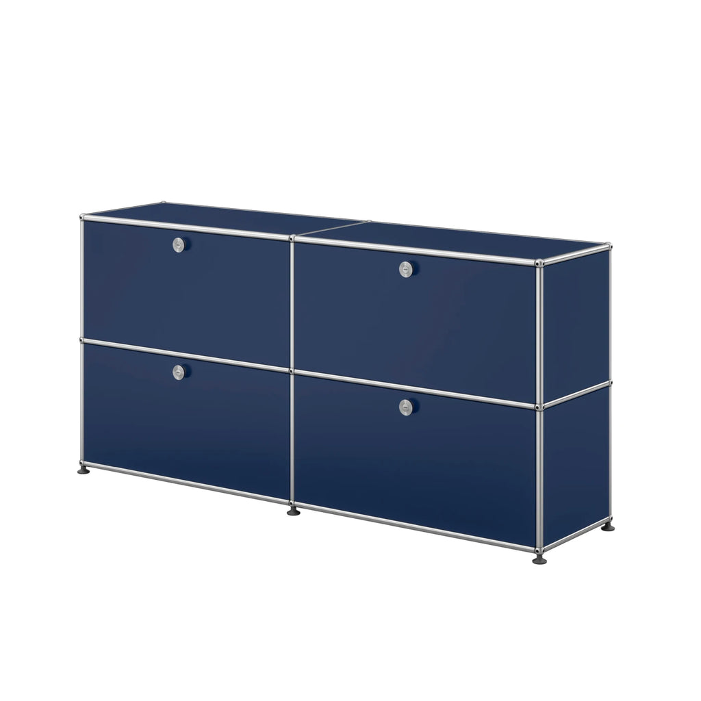 USM SIdeboard L (geschlossen) in Stahlblau