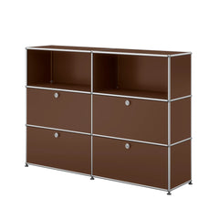 USM Haller Highboard L mit vier Klapptüren in USM Braun | Braun L