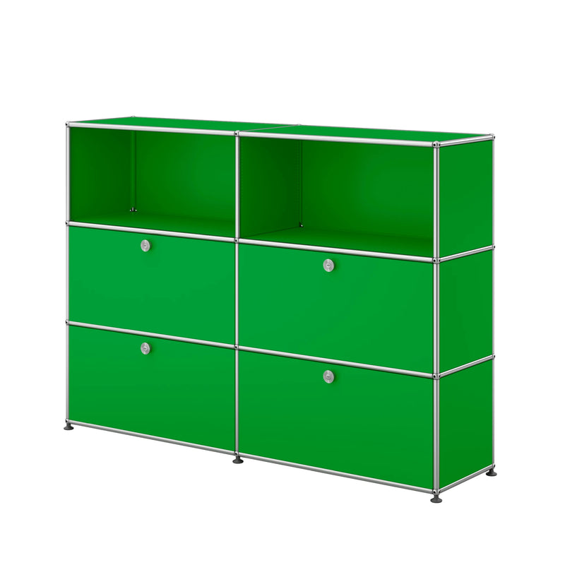 USM Haller Highboard L mit vier Klapptüren in USM Grün | Grün L