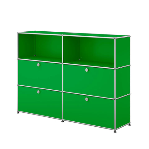 USM Haller Highboard L mit vier Klapptüren in USM Grün | Grün L