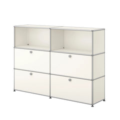 USM Haller Highboard L mit vier Klapptüren in Reinweiß | Weiß L
