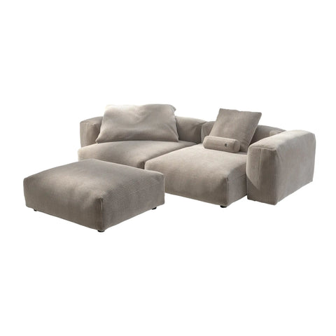 Vetsak Sofa Cord Velour Platinum 3XL 2 | Plat3XL