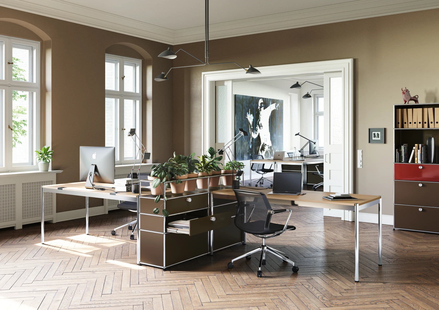 USM Office mit USM Schreibtischen