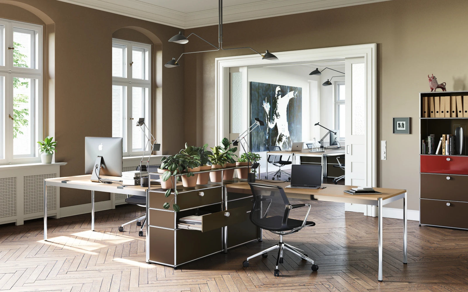 USM Office mit USM Schreibtischen