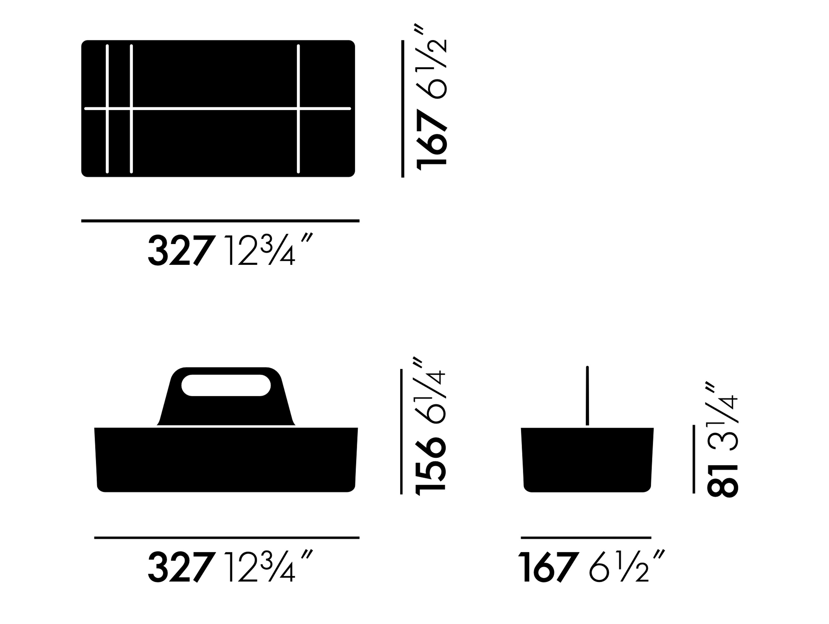 Vitra Toolbox technische Zeichnung