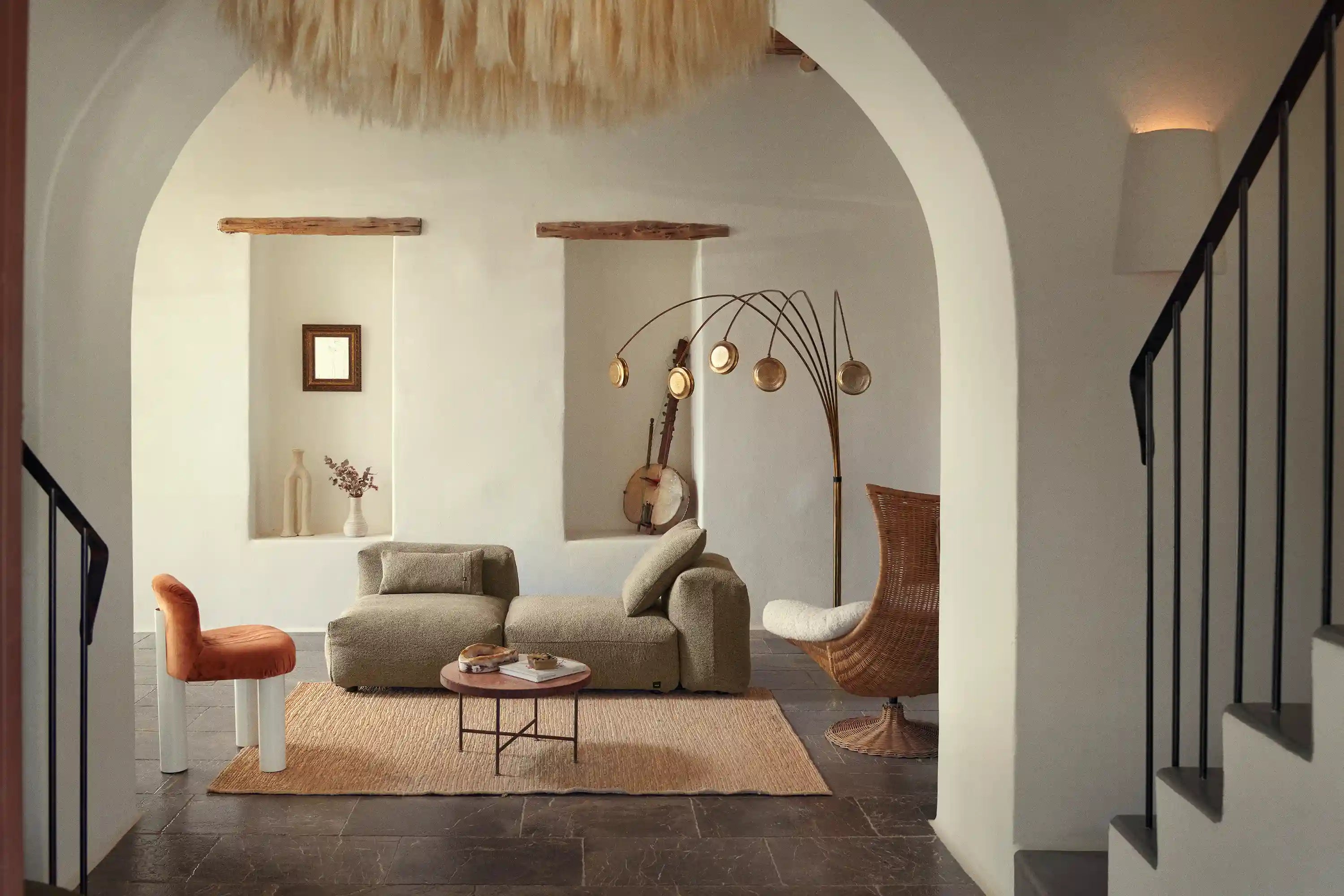 vetsak Sofa in Sand in Strandhaus