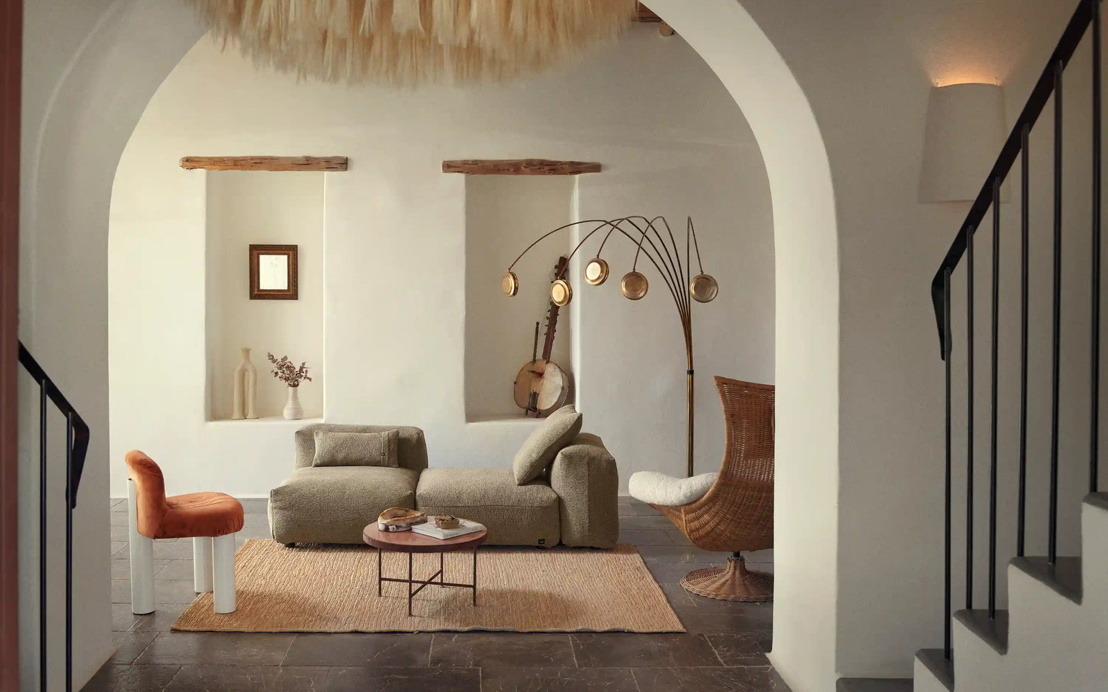 vetsak Sofa in Sand in Strandhaus