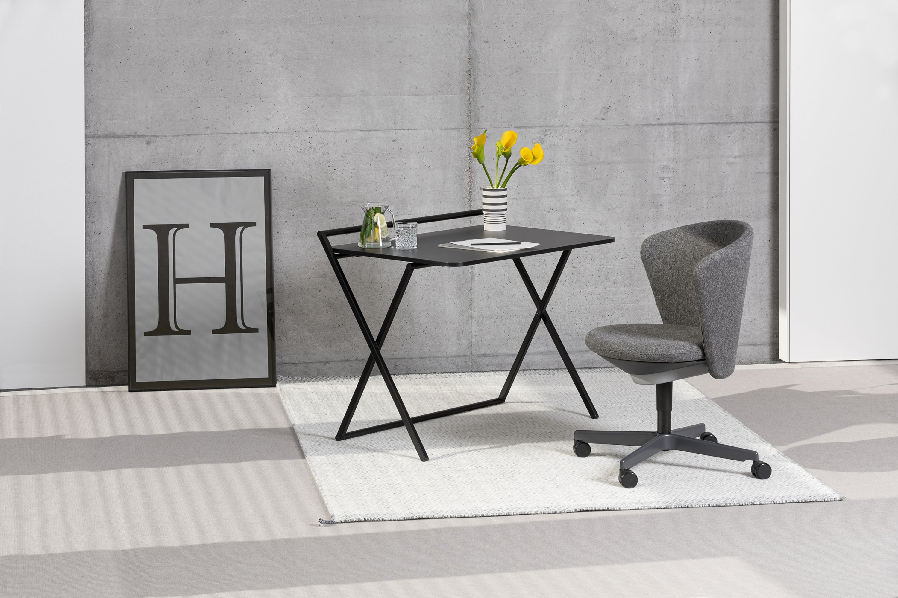 Bene Xpress Homeoffice Schreibtisch in Schwarz
