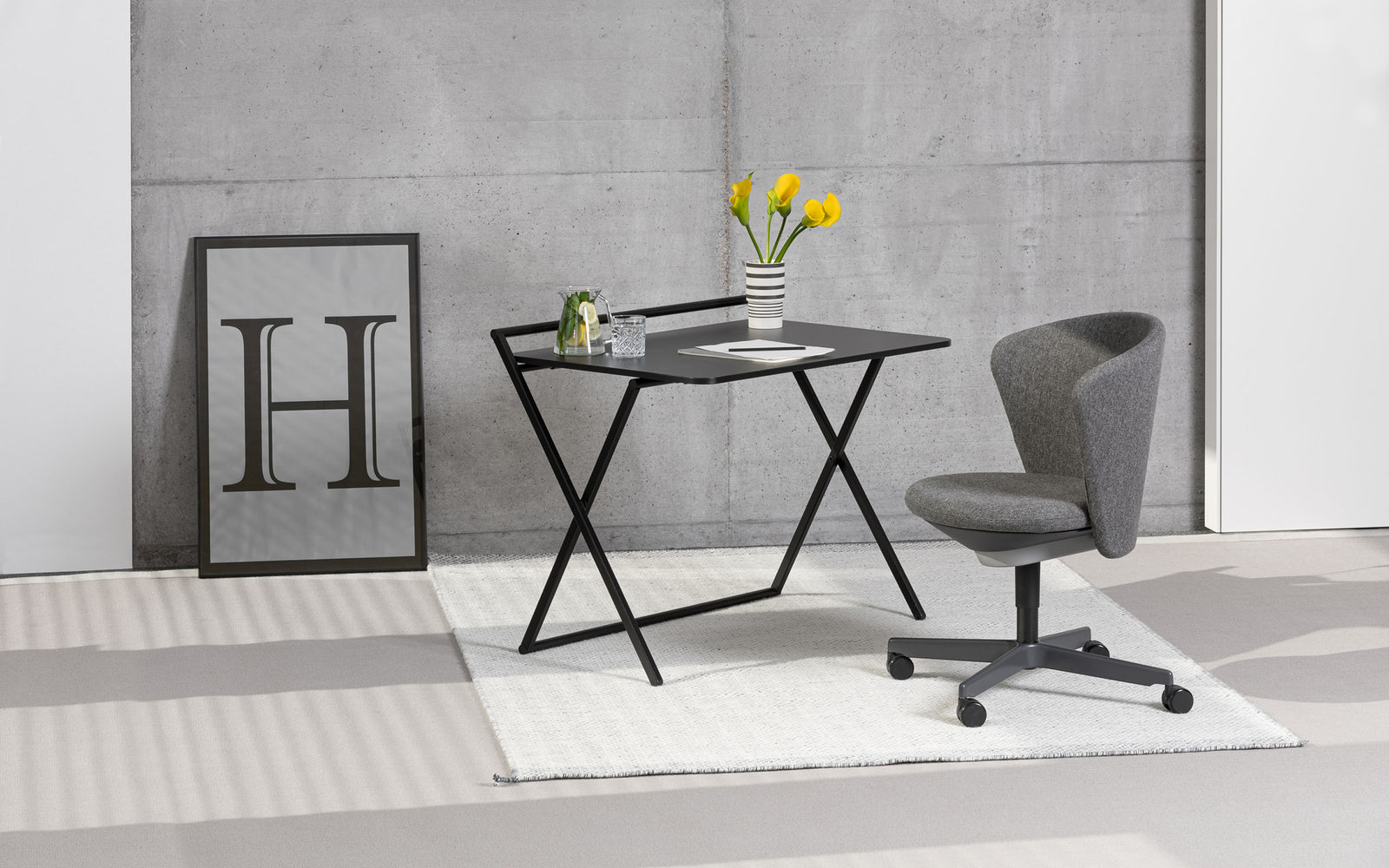 Bene Xpress Homeoffice Schreibtisch in Schwarz