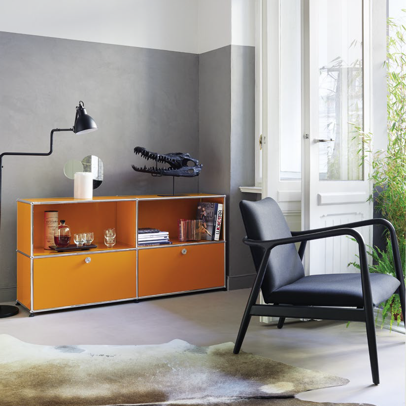 USM Haller Sideboard L in Reinorange