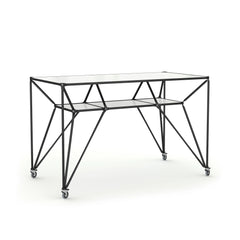 System 180 DT-Line Table T4-1 in weiß-schwarzem Design | Schwarz / Oberfläche weiß