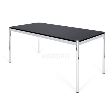 USM Haller Schreibtisch in Nero von links | Nero