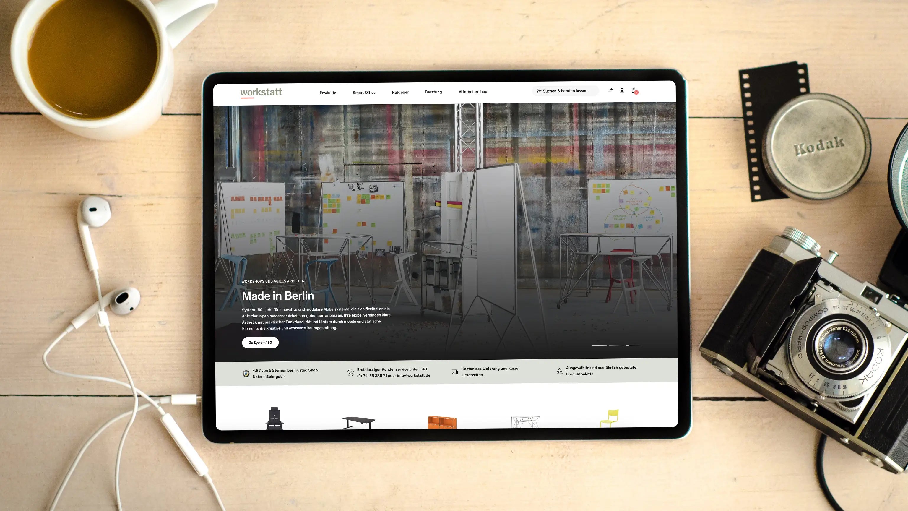 neue Website auf iPad 