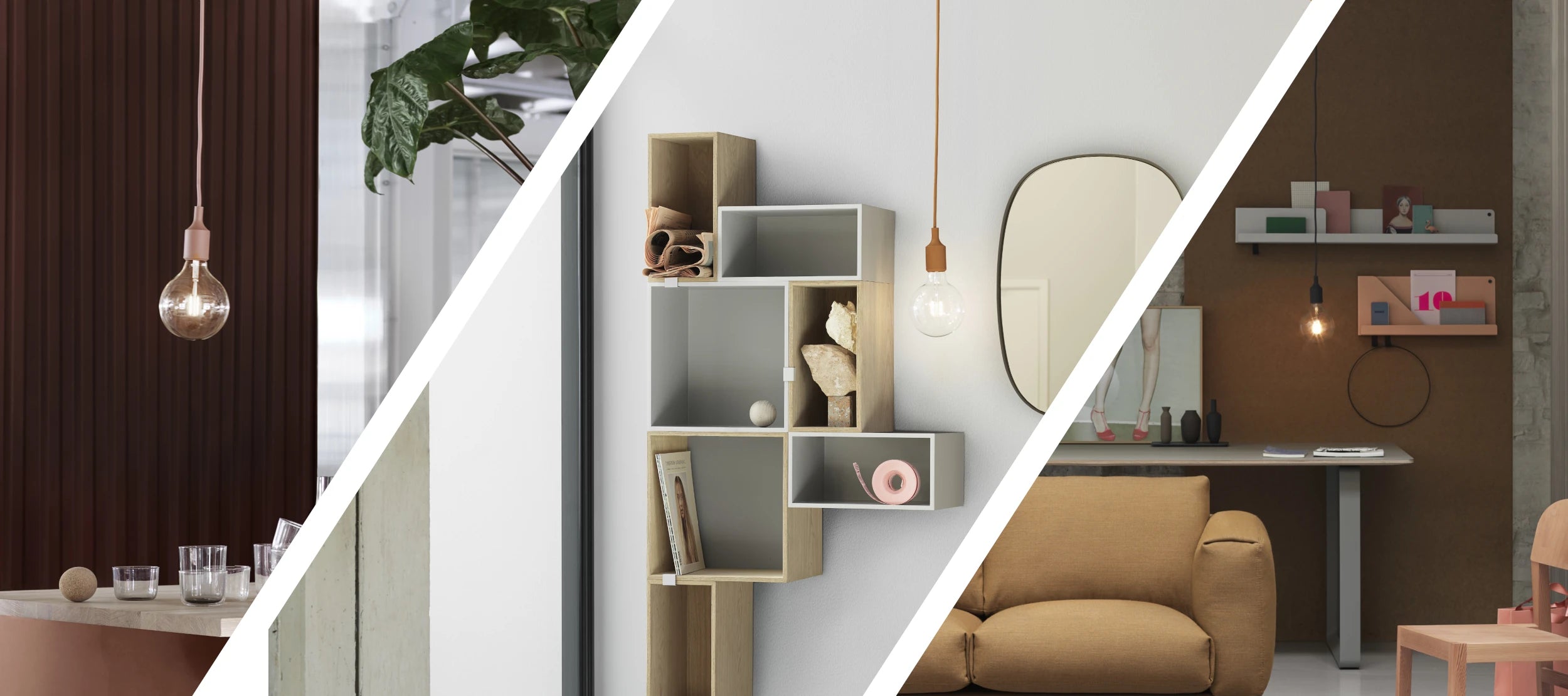 Muuto E27 Pendellampe in verschiedenen Settings