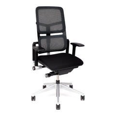 Steelcase Please Air Bürostuhl mit silbernem Fußkreuz von vorne links