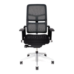 Steelcase Please Air Bürostuhl mit silbernem Fußkreuz von vorne
