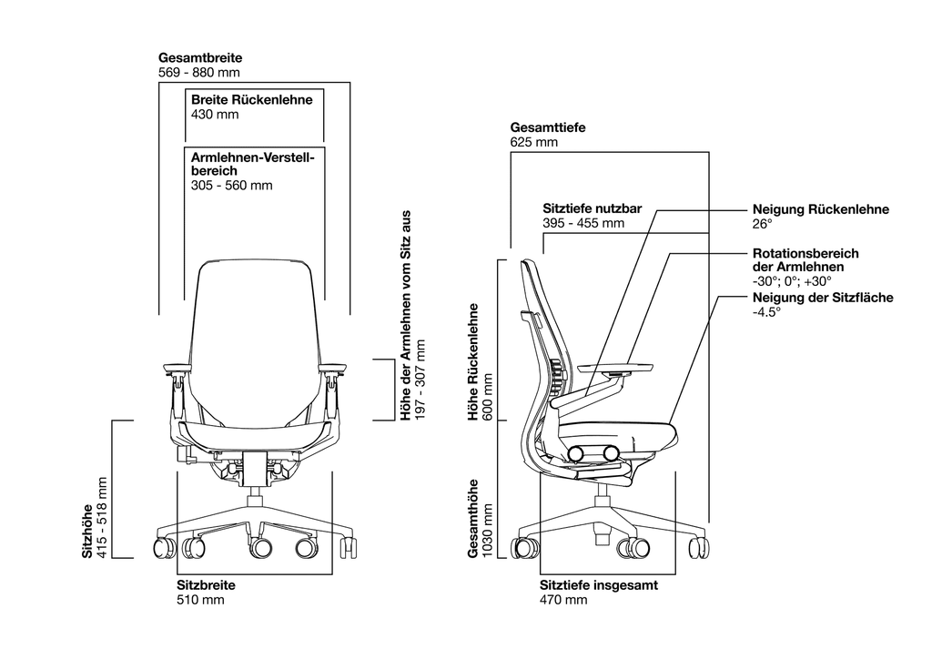 Steelcase Gesture V2 Detailanleitung