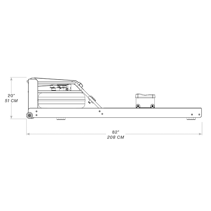 Nohrd WaterRower technische Zeichnung