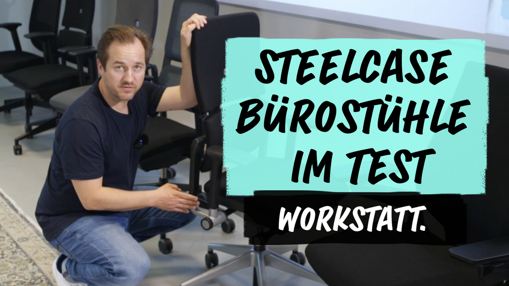 workstatt Gründer Markus erklärt die unterschieden und Features der verschiedenen ergonomischen Bürostühle von Steelcase