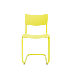 Thonet Freischwinger S43 in Schwefelgelb von vorne