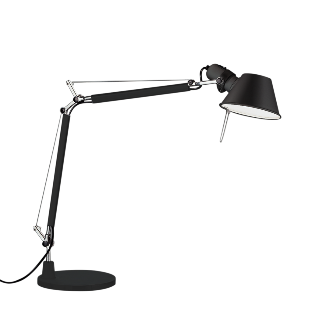 Artemide Tolomeo Tavolo in schwarzem Design.